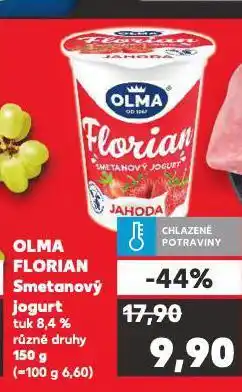 Kaufland Olma florian smetanový jogurt nabídka