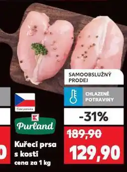 Kaufland Kuřecí prsa s kostí nabídka