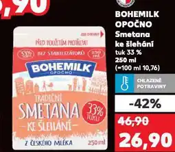 Kaufland Bohemilk opočno smetana ke šlehání nabídka