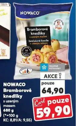 Kaufland Nowaco bramborový knedlík s uzeným masem nabídka