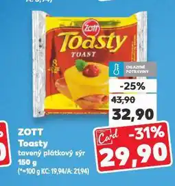 Kaufland Zott toasty nabídka