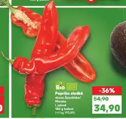 Kaufland Bio paprika sladká nabídka