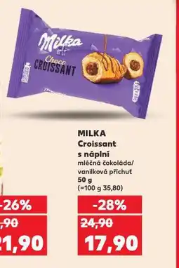 Kaufland Milka croissant s náplní nabídka