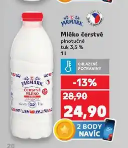 Kaufland Čerstvé mléko nabídka