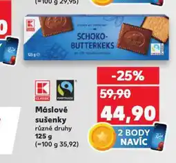 Kaufland Máslové sušenky nabídka