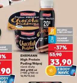 Kaufland Ehrmann high protein puding nabídka