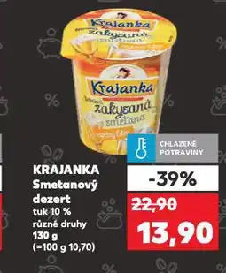 Kaufland Krajanka smetanový dezert nabídka
