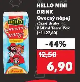 Kaufland Hello mini drink nabídka