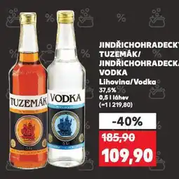 Kaufland Jindřichohradecká vodka nabídka