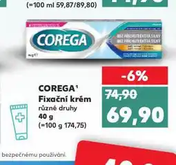 Kaufland Corega fixační krém nabídka