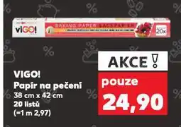 Kaufland Vigo! papír na pečení nabídka
