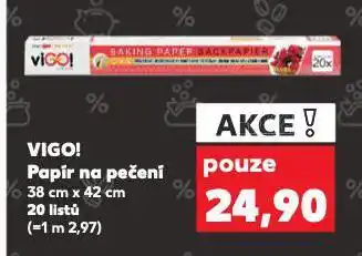 Kaufland Vigo! papír na pečení nabídka
