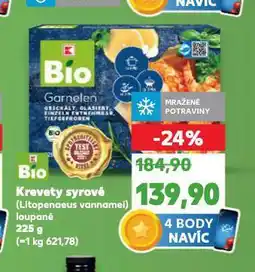 Kaufland Bio krevety syrové nabídka