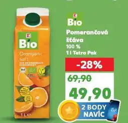 Kaufland Bio pomerančová šťáva nabídka