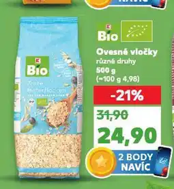 Kaufland Bio ovesné vločky nabídka