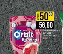 Jip Orbit Refresher's žvýkačky meloun+malina 67g nabídka