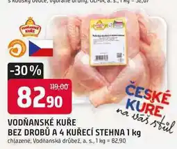 Trefa VODŇANSKÉ KUŘE ČESKÉ KURE BEZ DROBŮ A 4 KUŘECÍ STEHNA 1 kg chlazené nabídka