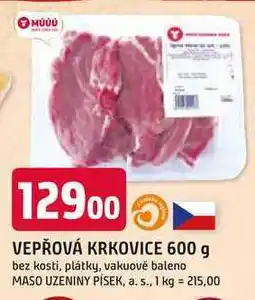 Trefa VEPŘOVÁ KRKOVICE 600 g bez kosti, plátky nabídka