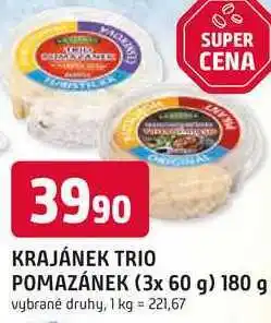Trefa KRAJÁNEK TRIO POMAZÁNEK (3x 60 g) 180 g nabídka