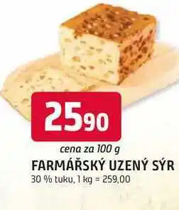 Trefa FARMÁŘSKÝ UZENÝ SÝR 30% tuku, 100 g nabídka