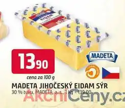 Trefa MADETA JIHOČESKÝ EIDAM SÝR 30% tuku, 100g nabídka
