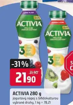 Trefa ACTIVIA 280g jogurtový nápoj s bifidokulturou vybrané druhy nabídka