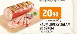 Trefa KRUMLOVSKÝ SALÁM SE SÝREM 100 g nabídka