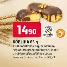 Trefa Kobliha 65g s lískooříškovou náplní, zdobená nabídka