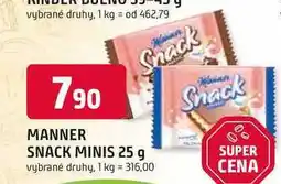 Trefa MANNER SNACK MINIS 25 g nabídka