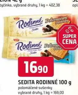Trefa SEDITA RODINNÉ 100 g polomáčené sušenky nabídka