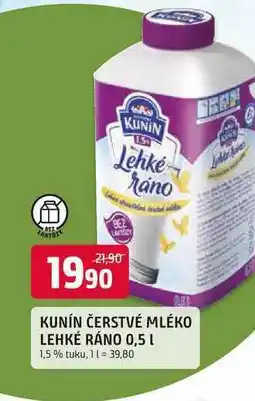 Trefa KUNÍN ČERSTVÉ MLÉKO LEHKÉ RÁNO 0,5l 1,5% tuku nabídka