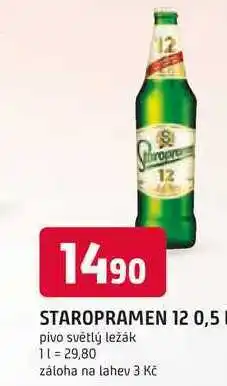 Trefa STAROPRAMEN 12 0,5l pivo světlý ležák nabídka