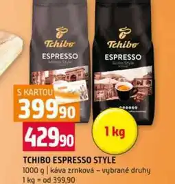 Terno TCHIBO ESPRESSO STYLE 1000 g káva zrnková vybrané druhy nabídka