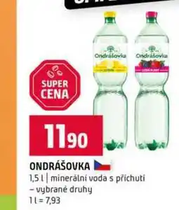 Terno ONDRÁŠOVKA 1,5l minerální voda s příchuti vybrané druhy nabídka