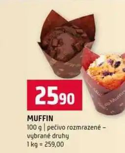 Terno MUFFIN 100 g pečivo rozmrazené vybrané druhy nabídka