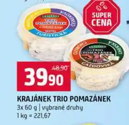 Terno KRAJÁNEK TRIO POMAZÁNEK 3x 60 g vybrané druhy nabídka