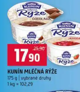 Terno KUNIN MLÉČNÁ RÝŽE 175 g vybrané druhy nabídka