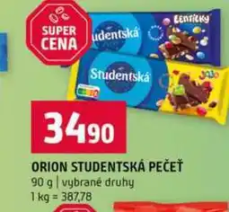 Terno ORION STUDENTSKÁ PEČEŤ 90 g vybrané druhy nabídka