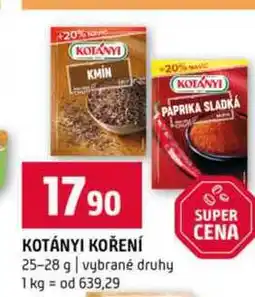 Terno KOTÁNYI KOŘENÍ 25-28 g vybrané druhy nabídka