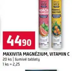 Terno MAXIVITA MAGNÉZIUM, VITAMIN C 20 ks šumivé tablety nabídka