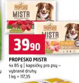 Terno PROPESKO MISTR 4x 85 g kapsičky pro psy vybrané druhy nabídka
