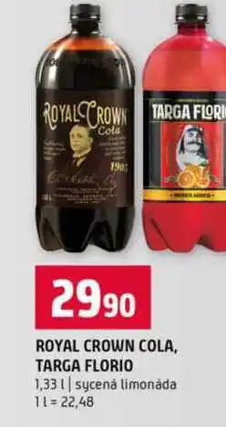 Terno ROYAL CROWN COLA, TARGA FLORIO 1,33l sycená limonáda nabídka