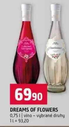 Terno DREAMS OF FLOWERS 0,75l víno vybrané druhy nabídka