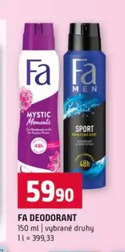 Terno FA DEODORANT 150 ml vybrané druhy nabídka
