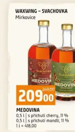 Terno MEDOVINA 0,5l s příchutí cherry, 11 % 0,5l s příchutí mandlí, 11% nabídka