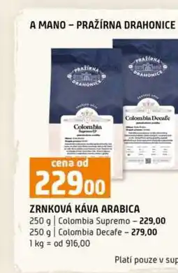 Terno ZRNKOVÁ KÁVA ARABICA 250 g nabídka