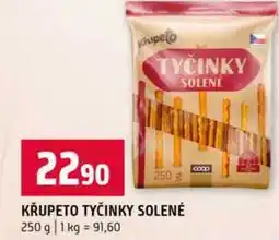 Terno KŘUPETO TYČINKY SOLENÉ 250 g nabídka