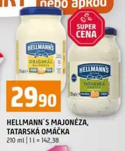Terno HELLMANN'S MAJONÉZA, TATARSKÁ OMÁČKA 210 ml nabídka