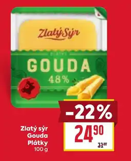 Billa ZLATÝ SÝR Gouda plátky nabídka