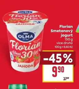 Billa Florian smetanový jogurt nabídka